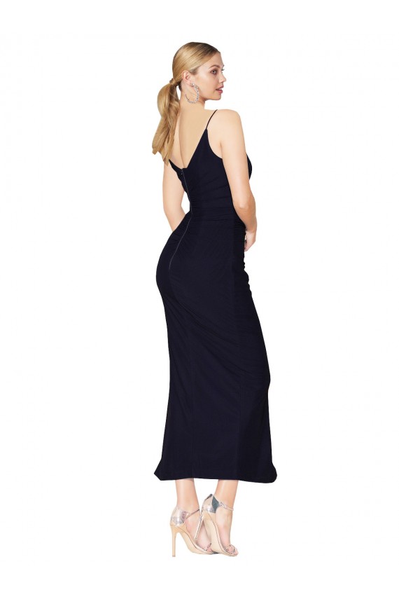 Discount Chiffon Mermaid Knee Length Sleeveless V-Back Formal Dress