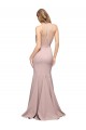 Discount Stretch Crepe Sheath Sweep Train Sleeveless Dusty Pink Formal Dress