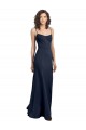 Discount Stretch Crepe Sheath Long Sleeveless Low Back Formal Dress