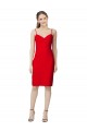 Discount Stretch Crepe Sheath Sheath Sleeveless Red Formal Dress
